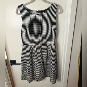 Merino Black & White Stripe Dress Size Large